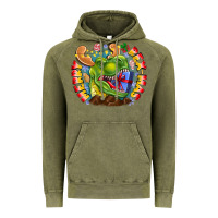 Vintage Olive Merry Rexmas Vintage Hoodie - CowhideDigitalArt