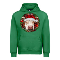 Emerald Hereford Cow Christmas Urban Hoodie - RanaPortraitStore