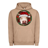 Pigment Burro Hereford Cow Christmas Urban Hoodie - RanaPortraitStore