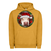 Pigment Peanut Butter Hereford Cow Christmas Urban Hoodie - RanaPortraitStore