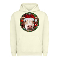 Pigment Pistachio Hereford Cow Christmas Urban Hoodie - RanaPortraitStore