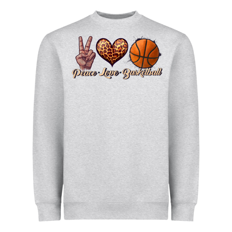 Peace Love Basketball Heavyweight Sweatshirt by JahusDesignShop | Teevron
