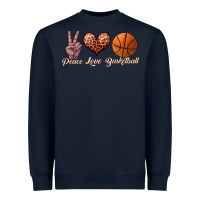 Navy peace love basketball Heavyweight Sweatshirt - JahusDesignShop