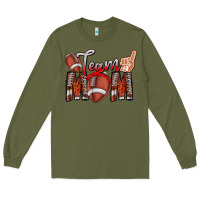 Army Green team mom Long Sleeve Tee - CowhideDigitalArt