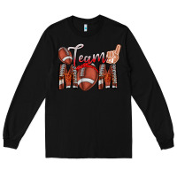 Black team mom Long Sleeve Tee - CowhideDigitalArt