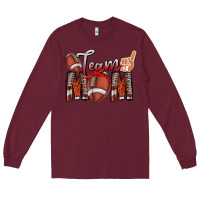 Burgundy team mom Long Sleeve Tee - CowhideDigitalArt