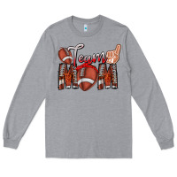 Heather Grey team mom Long Sleeve Tee - CowhideDigitalArt