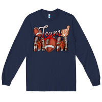 Navy team mom Long Sleeve Tee - CowhideDigitalArt