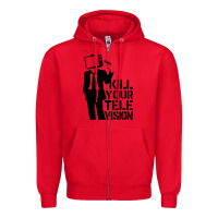 Red kill your television Zipper Hoodie - artisFamous