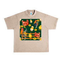 French Oak farm life seamless pattern Urban Heavy Tee - FaDigitalArtStudio