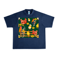 Navy farm life seamless pattern Urban Heavy Tee - FaDigitalArtStudio