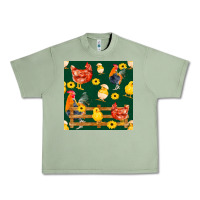 Oil Green farm life seamless pattern Urban Heavy Tee - FaDigitalArtStudio