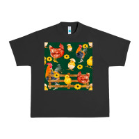 Pigment Black farm life seamless pattern Urban Heavy Tee - FaDigitalArtStudio