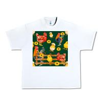 White farm life seamless pattern Urban Heavy Tee - FaDigitalArtStudio