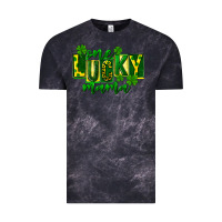Cloud Black one lucky mama st patricks Vintage Tee - FaDigitalArtStudio