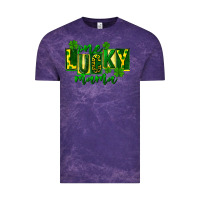 Cloud Purple one lucky mama st patricks Vintage Tee - FaDigitalArtStudio