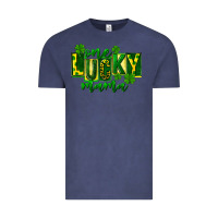 Vintage Denim one lucky mama st patricks Vintage Tee - FaDigitalArtStudio