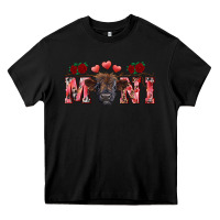 Black Valentine's day mini black highland calf Heavy Core Tee - RanaPortraitStore