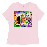 Bubblegum Pink Wildcat Pride LGBTQ Tumbler Ladies Tee - BundleAndBundleShop