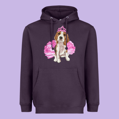 Balerina Beagle With Tutu Heavyweight Hoodie Designed By Ranaportraitstore
