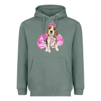 Sage Balerina beagle with tutu Heavyweight Hoodie - RanaPortraitStore