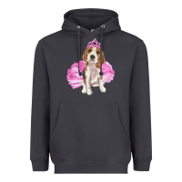 Smoke Balerina beagle with tutu Heavyweight Hoodie - RanaPortraitStore