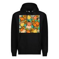 Black pumpkin sunflowers leaves Premium Hoodie - Artiststas