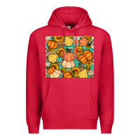 Cardinal pumpkin sunflowers leaves Premium Hoodie - Artiststas