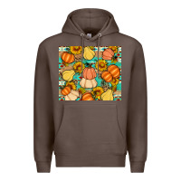 Coffee pumpkin sunflowers leaves Premium Hoodie - Artiststas