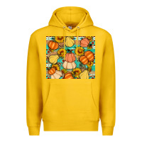 Lemon pumpkin sunflowers leaves Premium Hoodie - Artiststas