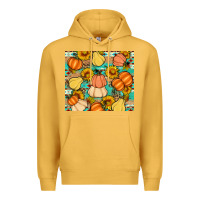 Mustard pumpkin sunflowers leaves Premium Hoodie - Artiststas