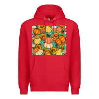 Red pumpkin sunflowers leaves Premium Hoodie - Artiststas