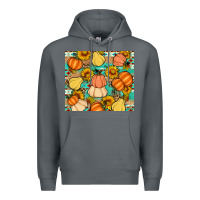 Rock pumpkin sunflowers leaves Premium Hoodie - Artiststas