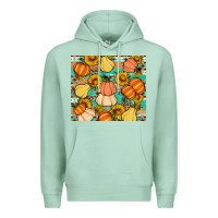 Seafoam pumpkin sunflowers leaves Premium Hoodie - Artiststas