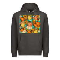 Smoke pumpkin sunflowers leaves Premium Hoodie - Artiststas