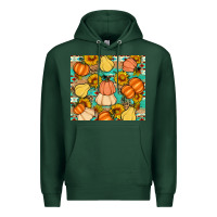 Sports Green pumpkin sunflowers leaves Premium Hoodie - Artiststas