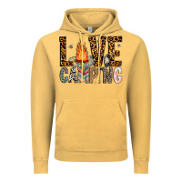 Vintage Mustard Love Camping Vintage Hoodie - CowhideDigitalArt