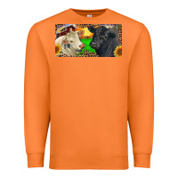 Carrot Charolais Bull And Black Angus Bull With Farm Premium Sweatshirt - RanaPortraitStore