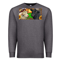 Charcoal Heather Charolais Bull And Black Angus Bull With Farm Premium Sweatshirt - RanaPortraitStore