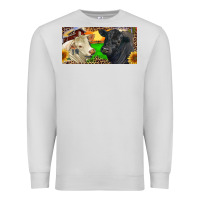 Dove Grey Charolais Bull And Black Angus Bull With Farm Premium Sweatshirt - RanaPortraitStore