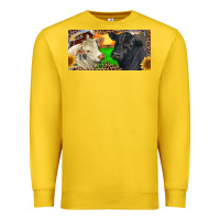 Lemon Charolais Bull And Black Angus Bull With Farm Premium Sweatshirt - RanaPortraitStore