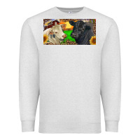 Oatmeal Heather Charolais Bull And Black Angus Bull With Farm Premium Sweatshirt - RanaPortraitStore