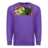 Purple Charolais Bull And Black Angus Bull With Farm Premium Sweatshirt - RanaPortraitStore