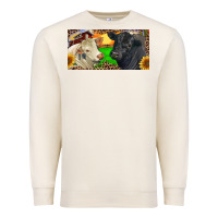 Sandshell Charolais Bull And Black Angus Bull With Farm Premium Sweatshirt - RanaPortraitStore