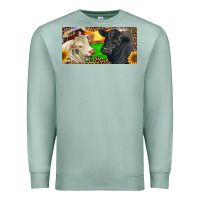 Seafoam Charolais Bull And Black Angus Bull With Farm Premium Sweatshirt - RanaPortraitStore