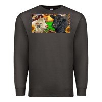 Smoke Charolais Bull And Black Angus Bull With Farm Premium Sweatshirt - RanaPortraitStore