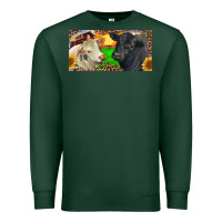 Sports Green Charolais Bull And Black Angus Bull With Farm Premium Sweatshirt - RanaPortraitStore