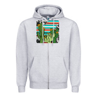 Heather Grey cactus cowhide coaster Zipper Hoodie - JahusDesignShop