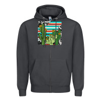 Smoke cactus cowhide coaster Zipper Hoodie - JahusDesignShop