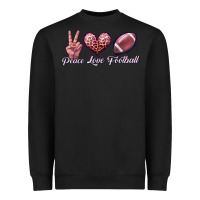 Black peace love football Heavyweight Sweatshirt - JahusDesignShop